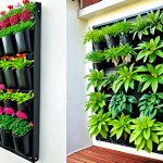 **Prompt 1: Urban Vertical Perennial Garden in Malaysia**
    A vibrant and lush vertical garden transforming an urban Malaysian home's wall or balcony. The image should feature a multi-tiered system using various containers like fabric pockets, stacked planters, or hydroponic towers, overflowing with healthy, green perennial plants native to Malaysia such as *ulam raja*, *pegaga*, *cekur manis*, and various herbs like curry leaf and lemongrass. Soft, abundant natural light highlights the greenery, emphasizing the efficient use of space and the beauty of edible landscaping. The setting should evoke a sense of productivity and green living within a typical Malaysian urban environment.