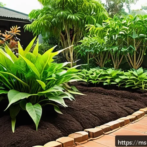 Home 17 다년생 식용 식물의 생장 조건 이해하기 - A vibrant Malaysian home garden scene in daylight showing a variety of perennial edible plants such ...